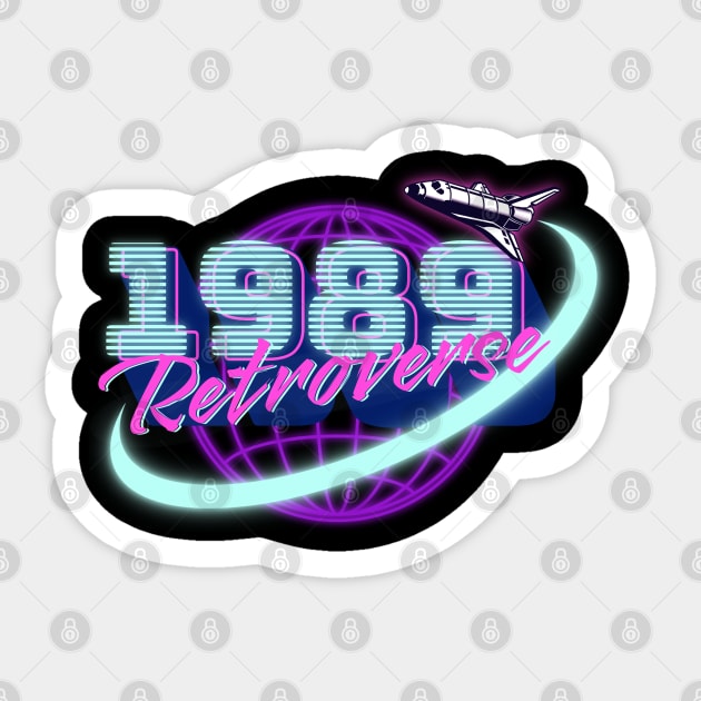 1989 Retroverse Sticker by TEENIE DESIGN